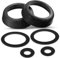 Photect 2 Sets Schwarz Schwengelpumpe Ersatzteile Leder Dichtungssatz Typ 75 Ledermanschette und o Ring Dichtung Kolbenmanschette für Gartenpumpe Handpumpe Brunnenpumpe Pumpe Dichtung (75,Leder)