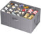 Lifewit Grandi Scatole Porta Scarpe per 10-20 Paia, Organizer Scarpe Pieghevole per Armadio con Coperchio Trasparente, Base Rinforzata per Stivali, Tacchi e Sneakers, Grigio