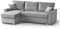 BEAUTY SOFA Teramo Ecksofa mit Schlaffunktion, Grey, Universale Ottomane, Bettkasten, 235 cm breit, 150 cm tief, 89 cm hoch, Liegefläche 120x198 cm