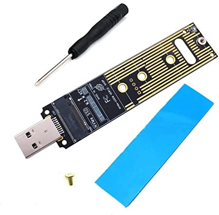 Reinscer NVME Adaptateur USB M.2 NVME SSD vers USB 3.1 Adaptateur 10Gbps USB3.1 Gen 2 pour M2 NVMe 2230 2242 2260 2280 SSD