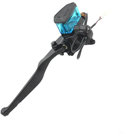 Gettimore Electric Vehicle Brake Upper Pump Disc Brake Lever Transparent Pump for Scooter E-Bike 170mm Handle Length(L+R)