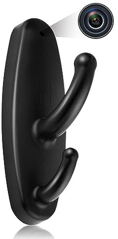 RUMUCF Spy Camera Clothes Hook Mini Hidden Camera HD 1080P Video Recorder with Motion Detection Loop Recording Security Nanny Camera for Baby/Pet, No WiFi Function