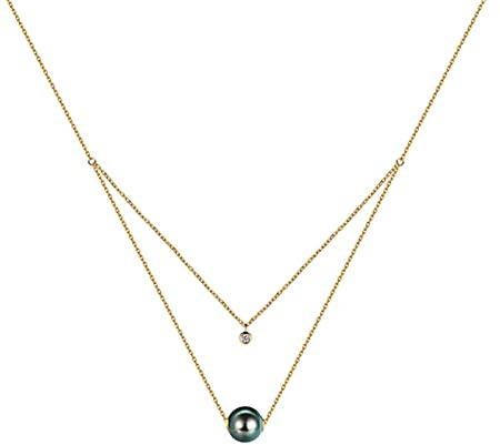 LMMSHA Lässige für Frauen, 18k 750 Gold mit luxuriöser Dame Halskette