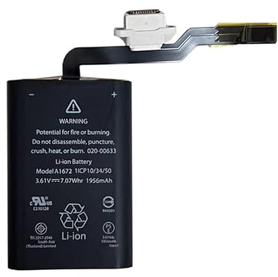 MUKUZI AKKU Compatible with App-le Magic Mouse 2, A1657 020-00633, 020-00634 kabellose Maus (Wireless Mouse) (Replacement for A1672)