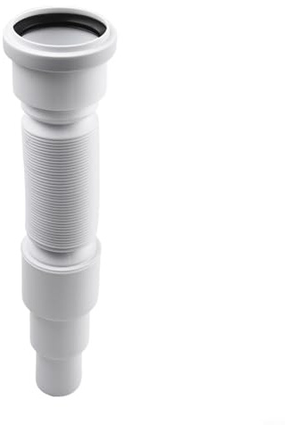 Tidgel Tuyau d'évacuation de douche extensible et flexible de 50 mm, 1 m de long, en PVC de haute qualité, siphon de douche extensible pour lavabo