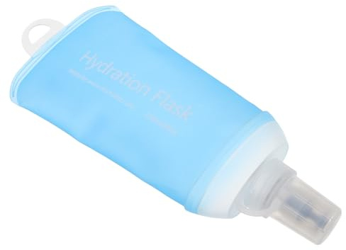 Ciieeo Gourde Souple Portable 250 ML en Silicone Embout à Mordre Étanche, Gourde de Sport Légère pour Course à Pied, Marathon et Activités Plein Air, Bouteille Compacte pour Running