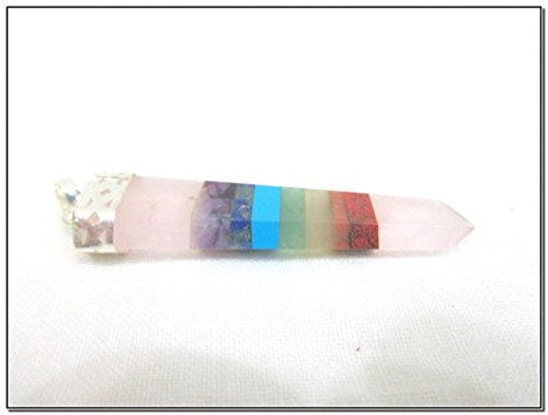 Jet International Beautiful Rose Quartz Flat Middle Bonded Endant Unique Rare Iece Chakra Bonded Reiki Healing Flat Endant Dowsing Chakra Balancing Meditation Aura Gift Eace Of Mind W/ Ouch
