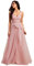 Ever-Pretty Robe de Soirée Longue Col V Cérémonie Demoiselle d'honneur Femme Rose Nude 48