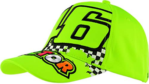 Valentino Rossi Kappe Mit Visier Sun And Moon,Mann,One Size,Gelb