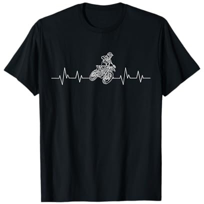 Motocross Herzschlag Enduro Dirt Bike Motorrad T-Shirt