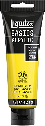 Liquitex Basics Acrylfarbe, 118 ml, Transparentes Gelb