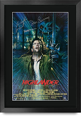 HWC Trading Highlander Christopher Lambert Geschenke Geducktes Signiertes Autogramm Foto für Fans von Film Memorabilien - A3 Gerahmt