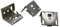 Pack of 3 Hidden Spring Brackets for 25mm/1inch venetian blinds (VN1003)