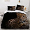 Aurorai Leopard Bettwäsche 135x200 Dschungeltiere 3D Druck Bettwäsche Set mit Reißverschluss Bettbezug kuschelig Mikrofaser Weiche 3 Teilig Bettbezüge et 2 Kissenbezüge 80x80cm
