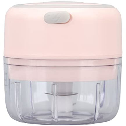 Mini tritatutto elettrico per aglio mini robot da cucina ricaricabile USB 100 ml schiaccia aglio in acciaio inossidabile per cipolla peperoncino carne noci frutta verdura schiacciapatate Rosa