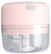 Mini tritatutto elettrico per aglio mini robot da cucina ricaricabile USB 100 ml schiaccia aglio in acciaio inossidabile per cipolla peperoncino carne noci frutta verdura schiacciapatate Rosa