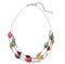 Bulinlin Damen Silber Perlenkette mit Kristall Statement Mehrreihige Boho Choker Halskette Modeschmuck Geburtstagsgeschenke für Frauen (13-Colorful)