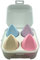 4 pièces d'éponges de maquillage Blender pour un mélange parfait de crèmes et poudres liquides, sans latex, hypoallergénique et inodore.