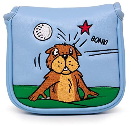 Golfschlägerhaube, lustig, mit starken magnetischen Schlägerhüllen, passend für die meisten Putter Scotty Cameron, Taylormade, Odyssey, Titleist, Callaway Schlägerhaube, Putterhaube, Gopher Hellblau