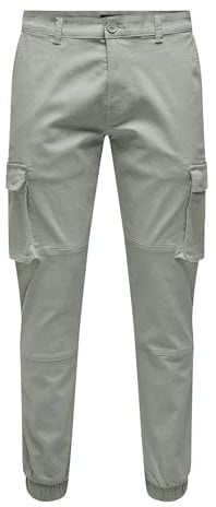 ONLY & SONS Herren Onscam Stage Cargo Cuff Pk 6687 Noos Hose, Wrought Iron, 32W / 30L EU