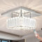 xychfantligh Kristall Deckenleuchten Moderne dimmbare Flush Mount Kristall Kronleuchter Deckenleuchten für Flur Schlafzimmer Eingang Foyer (Quadrat)