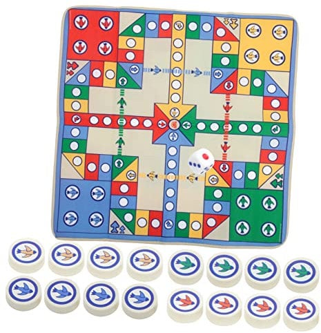 SAFIGLE Flying Chess Game Mat Aeroplane Chess Rug for Family Game (82 x 82cm Eva Pieces)