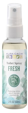 Aura Cacia Fresh Toilet Spray 2 Fl. oz. - Light Aroma, No Synthetic Fragrances