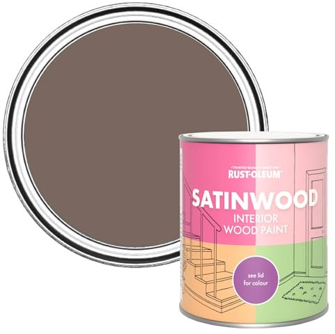 Rust-Oleum Brown Satinwood Interior Wood Paint - River's Edge 750ml