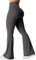 YEOREO Kalie Scrunch-Leggings für Damen mit ausgestellten Hosenbeinen, Schlaghose mit V-Naht im Taillen-Bereich, Yogahose mit Bauchkontrolle, Bootcut-Stil, Workout-Leggings, grau dunkel, M
