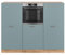 Vicco Küchenblock R-Line, Blau-Grau/Goldkraft Eiche, 180 cm ohne Arbeitsplatte