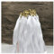 Hrlace Lot de 50 serpentins de mariage avec ruban de clochette - Baguettes magiques - Baguettes de fée - Baguettes porte-bonheur - Baguettes de fée en soie - Pour mariage, anniversaire, fête - Blanc