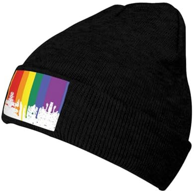 WURTON Unisex-Kopfbedeckung, weich, warm, für den Alltag, als Geschenk, Wintermütze, Strickmütze, Mütze, Weihnachten, Geburtstag, Schwarz, Einheitsgr��e