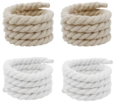 Landrain 2 paar 150cm DIY Dicke Schnürsenkel für Air Force 1, Rope Laces für Turnschuhe Laufschuhe Sportschuhe