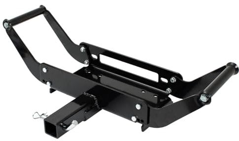 HEDGFOX Winch Cradle Mounting Bracket for Vehicle Recovery Black Winch Mounting Hitch Receiver Recovery Winches Foldable