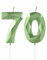 Grüne Kerzen zum 70th Geburtstag, 3D Grüne Zahl 70 Kerze für Kuchen, Frauen Männer 70th Geburtstag Dekorationen, Grüne Kuchendekorationen, Grüne Kerze Kuchen für Geburtstagsfeier Hochzeitstag