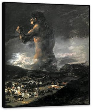 RXNHGJDS Berühmte bilder auf leinwand,Francisco de Goya,GemäLde auf Leinwand,Wandbilder Modern Abstrakt berühmte bilder wohnzimmer60x50cm(24x20in) Schwarz gerahmt