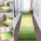ZDYHMrj Alfombra larga antideslizante, lavable, verde, 70 x 450 cm, para cocina, pasillo, dormitorio, salón, comedor