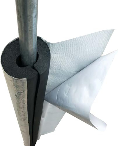 Selbstklebende Rohrisolierung Schaumstoff 95 cm lang Wandschaumrohr Isolierung, Geschlossene Zellstruktur, Rohrverkleidung für Heizungsrohre, Isolierung Heizungsrohre Außenwasserrohr Isolierung(30mm T