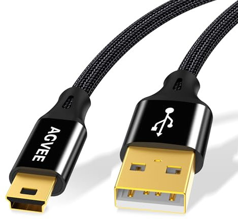 AGVEE 2 Pack 5ft Mini USB Cable Replacement Charger Charging Cable Cord for Leapfrog Kids Tablet, LeapPad 3 / Platinum/Ultra Xdi/Ultra Kids, LeapReader Pen, OneTouch Verio IQ, Black