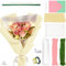 Tulpenstrauß Blumenstrauß Pfeifenreiniger Set mit Pfeifenputzer Bunt, Pfeifenputzer Blumenstrauß zum Bastel, Pipe Cleaner mit Blumendraht und Blumenband für Tulpenstrauß Bastelprojekte (rosa)