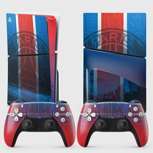 Sticker PS5 Paris - Pegatina para PS5 Foot, consola y mando, edición Slim Disque, Skin Paris (2 controles)