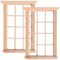 JOINPAYA 2 Stück Puppenhaus Fenster: 1:12 Miniatur Puppenhausmöbel Fensterrahmen Holzfensterrahmen Modelle Möbel DIY Puppenhaus Schlafzimmer Für Zubehör Dekoration 4,72 x 3,30 x 0,67 Zoll
