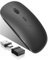 Ratón inalámbrico para portátil con BT5.2 BT3.0 y USB-A y USB-C 2 en 1 con receptor dual, mouse Bluetooth silencioso recargable, compatible con dispositivos tipo C y puerto USB/MacBook Pro/Air/iPad
