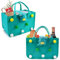 WPPQWP 2 STK Filztasche Klein, 30 * 20 * 18cm Einkaufskorb Kinder, Faltbar Filztaschen Shopper, Mini Filzkorb Mädchen, Filz Einkaufstasche Mit Griff, Cartoon Tragetasche Für Arbeit Und Camping