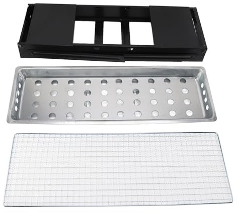 Tragbarer Holzkohlegrill aus Edelstahl, zusammenklappbar, gute Wärmeleitfähigkeit, kippsicher, Notebook-BBQ-Grill für Camping