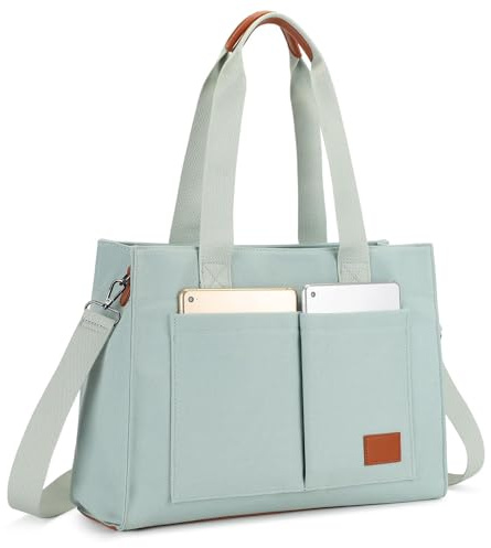 VINBAGGE Sac Cabas Femme, Sac à main Femme Ordinateur 15.6 Pouces, Sac Multi-poches Résistant à l'eau Sac Fourre Tout pour Université Quotidien