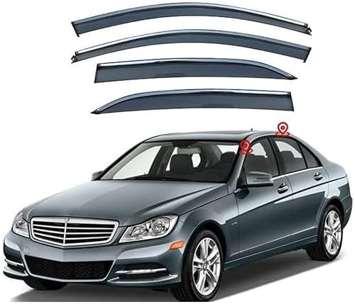 GuGuoZZ Windabweiser Regenabweiser für Benz E-Class W212 2010-2015 Luftabweiser Seitenscheiben Regenschutz Regenabweise Rumplex Windabweiser