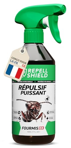 RepellShield® Citronnelle Spray Anti Fourmis Maison Intérieur & Extérieur - Barrière Répulsive pour Cuisine, Potager, Jardin, Zone de Picnic - Parfum Citronné - sans Tache ni Résidu & Naturel, 500ml