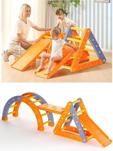 CUPCHID Montessori Indoor Spielset: Plastik Klettergerüst für Kleinkinder und Kinder,Leicht und tragbar, maximale Tragkraft 50 kg