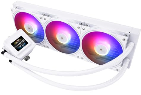 TR-Thermalright FW360 SE ARGB White Liquid CPU Cooler,2’’ IPS LCD Screen with 320x240 Resolution-Magnetic,DIY Screen Theme,for AM4/AM5,LGA1851/1700/115x